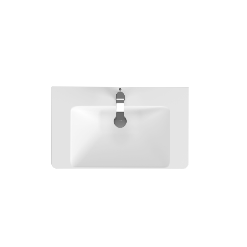 Cersanit S801-338-DSM - Armário suspenso para casa de banho com bacia ELODY 46x80 cm branco