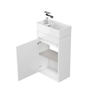 Cersanit S924-001 - Móvel de casa de banho para lavatório BARBARA 59,3x39,2 cm branco brilhante