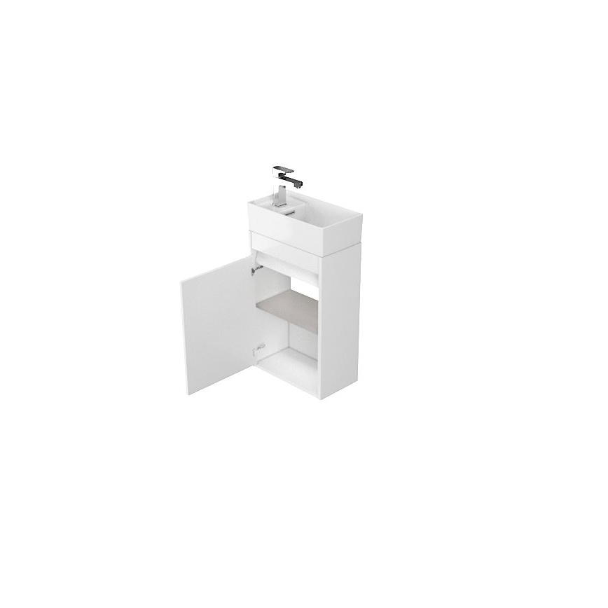 Cersanit S924-001 - Móvel de casa de banho para lavatório CREA 59,3x39,2 cm branco brilhante