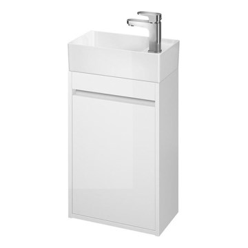 Cersanit S924-001 - Móvel de casa de banho para lavatório BARBARA 59,3x39,2 cm branco brilhante