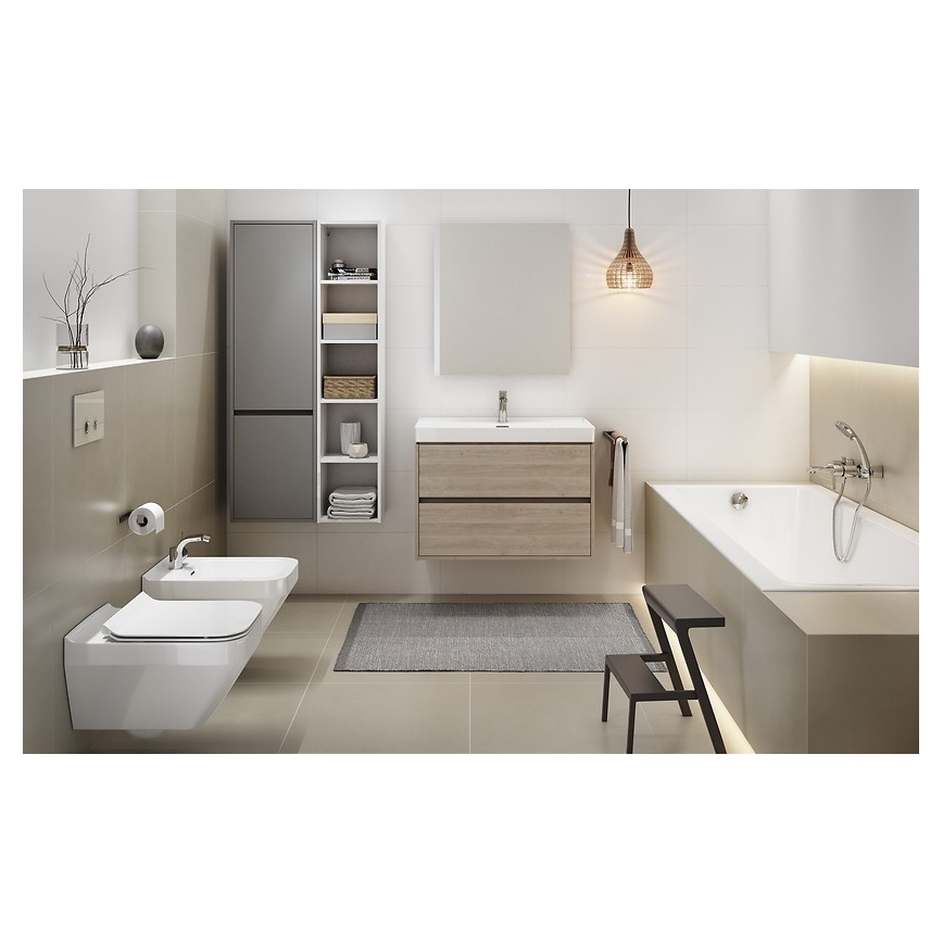 Cersanit S924-008 - Hanging casa de banho basin armário BARBARA 53,3x59,4 cm carvalho