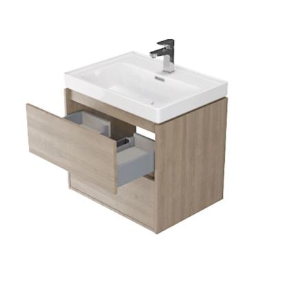Cersanit S924-008 - Hanging casa de banho basin armário BARBARA 53,3x59,4 cm carvalho