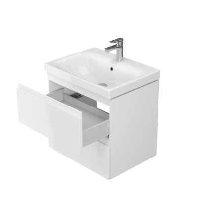 Cersanit S929-010 - Armário de banheiro suspenso para pia MEDDIE 57x59,5 cm branco brilhante