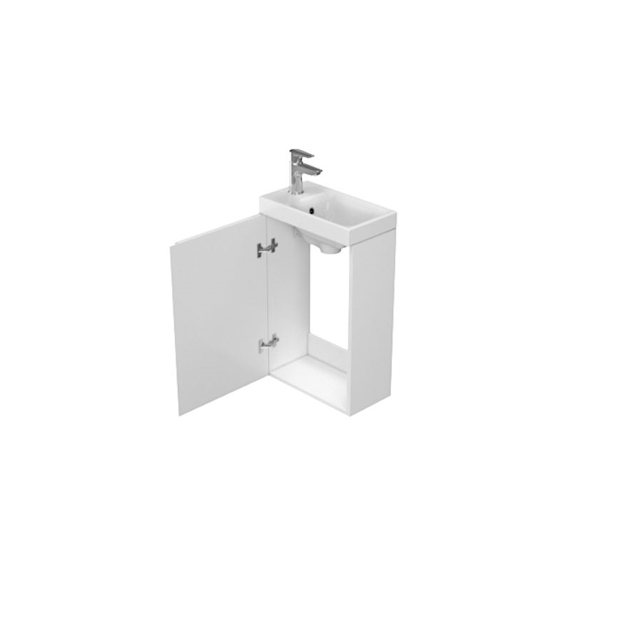 Cersanit S929-014 - Móvel de casa de banho para lavatório MEDDIE 59x39 cm branco brilhante