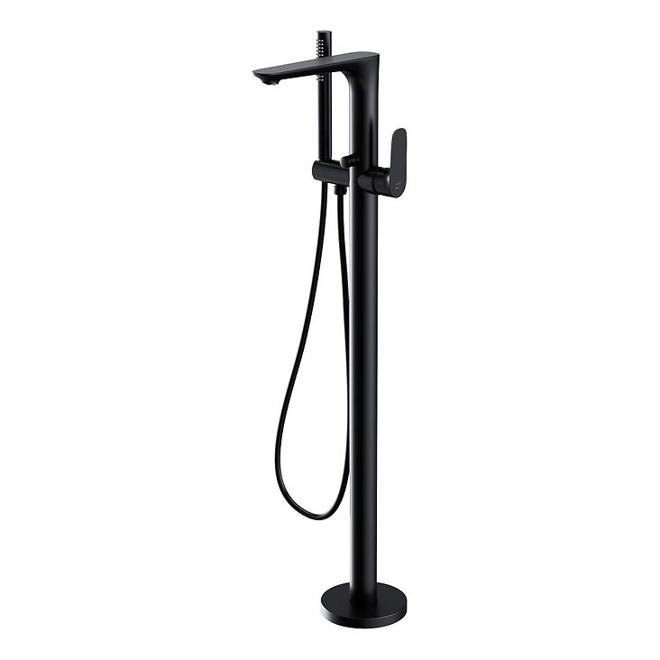 Cersanit S951-308 - Conjunto independente para banheira com torneira CREA preto