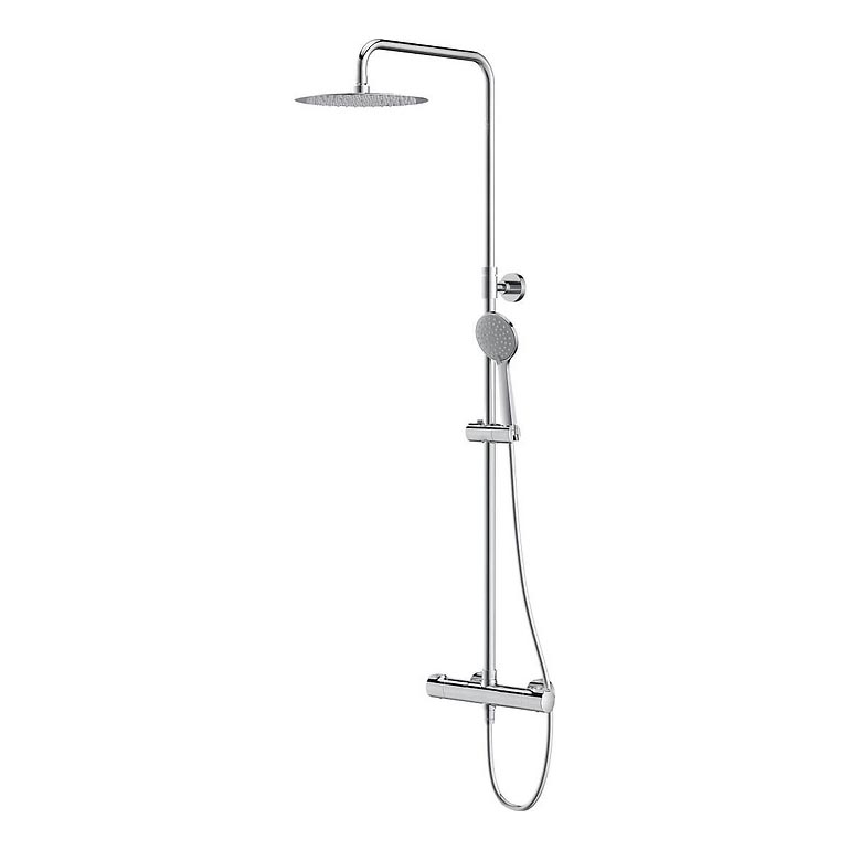 Cersanit S951-340 - Conjunto de duche com torneira termostática CITY cromado brilhante