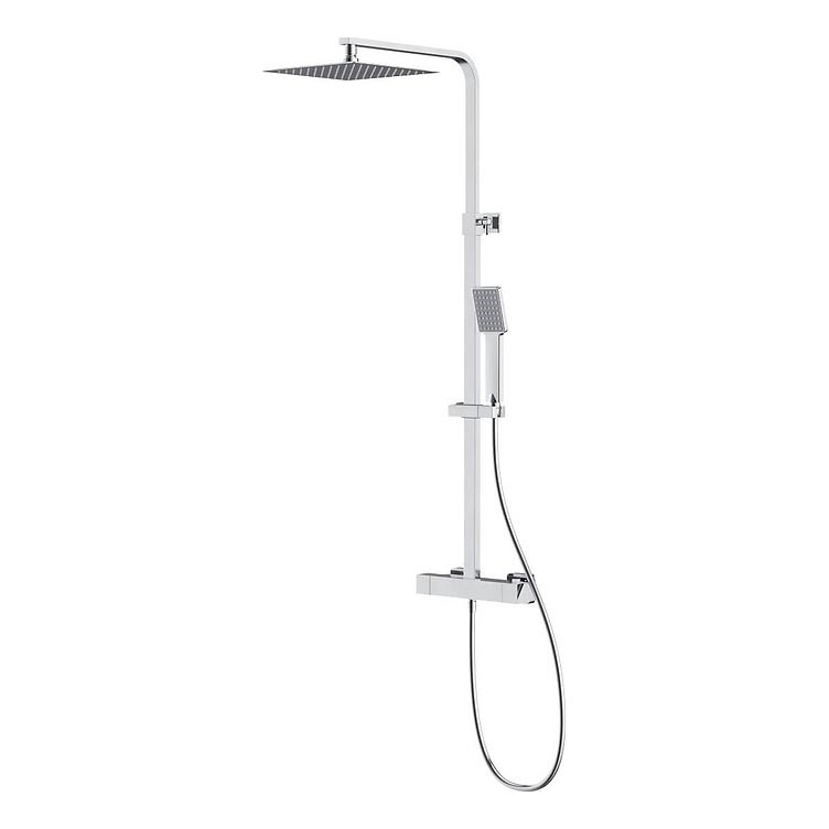 Cersanit S951-341 - Conjunto de duche com torneira termostática CITY cromado brilhante