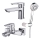 Cersanit S952-003 -Conjunto de casa de banho com torneira + torneira do lavatório MILLE cromado brilhante