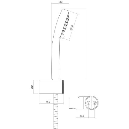 Cersanit S952-003 -Conjunto de casa de banho com torneira + torneira do lavatório MILLE cromado brilhante