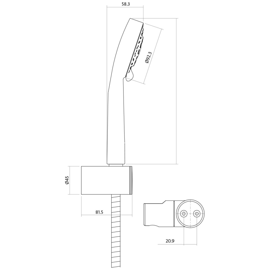 Cersanit S952-003 -Conjunto de casa de banho com torneira + torneira do lavatório MILLE cromado brilhante