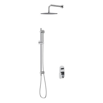 Cersanit S952-008 - Conjunto de duche com torneira embutida CREA cromado brilhante