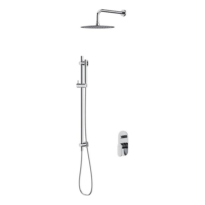 Cersanit S952-008 - Conjunto de duche com torneira embutida CREA cromado brilhante