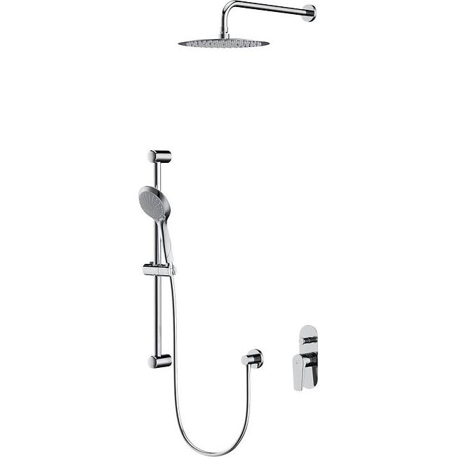 Cersanit S952-011 - Conjunto de duche com bateria encastrada MODUO cromo brilhante