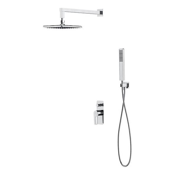 Cersanit S952-012 - Conjunto de duche com bateria encastrada MILLE cromo brilhante