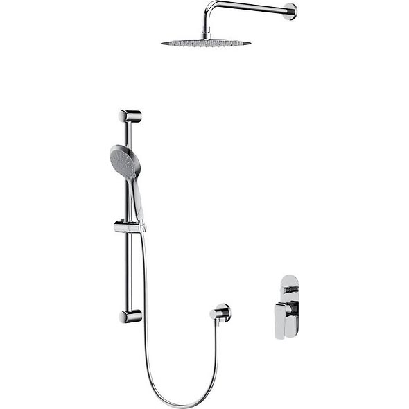 Cersanit S952-014 - Conjunto de duche com torneira embutida CITY cromado brilhante