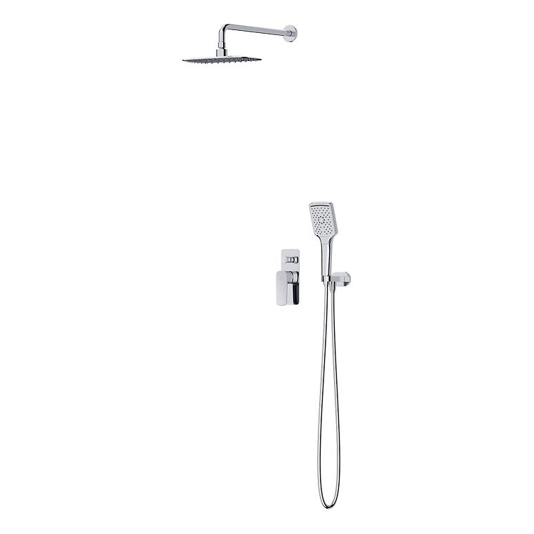 Cersanit S952-029 - Conjunto de duche com torneira embutida LARGA cromado brilhante