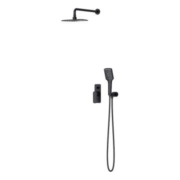 Cersanit S952-031 - Conjunto de duche com torneira embutida LARGA preto