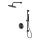 Cersanit S952-033 - Conjunto de chuveiro com torneira termostática de encastrar ZEN preto