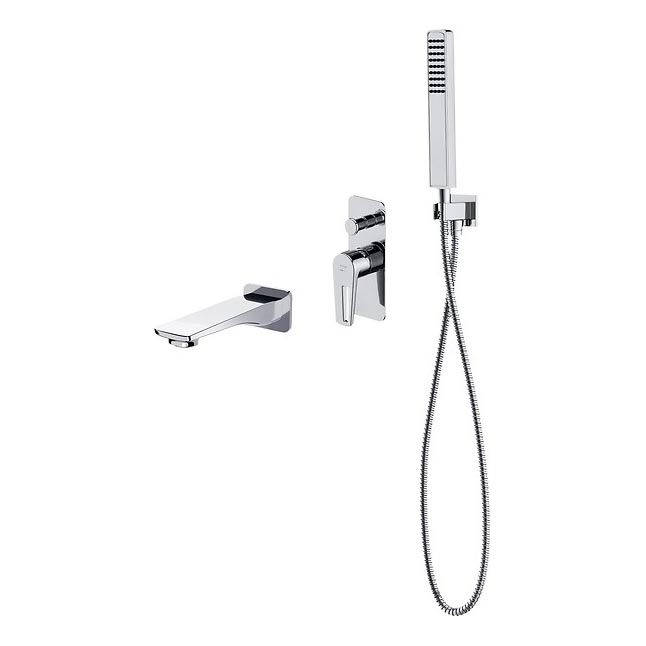 Cersanit S952-037 - Conjunto para banheira com torneira embutida MILLE cromado brilhante