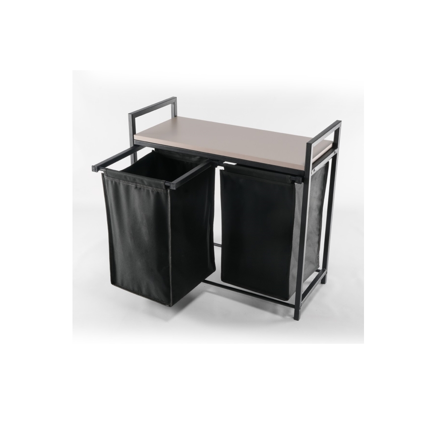 Cesto para roupa 75x70 cm preto