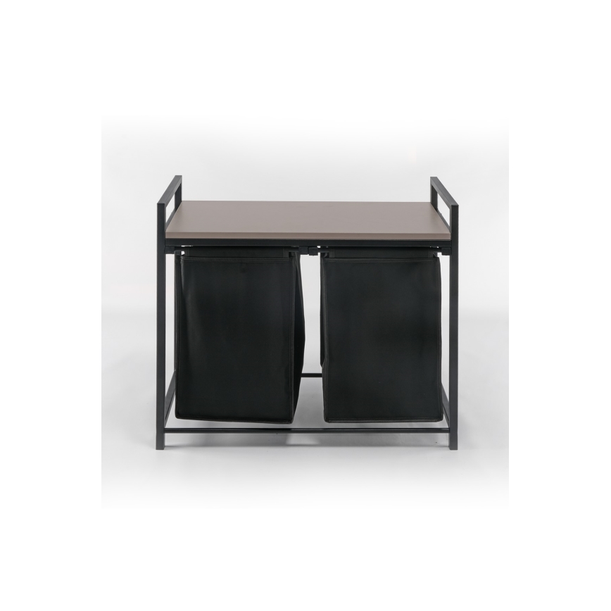 Cesto para roupa 75x70 cm preto