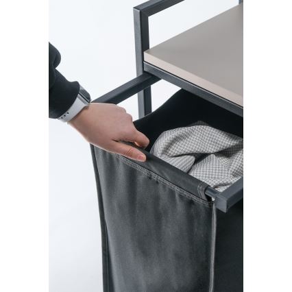 Cesto para roupa 75x70 cm preto
