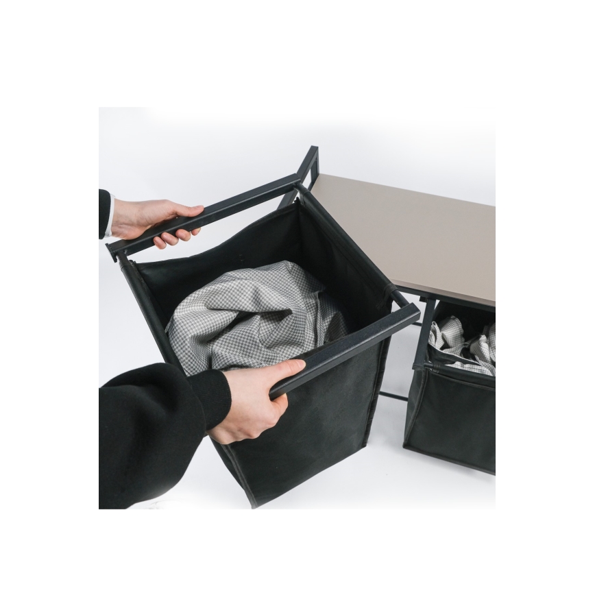 Cesto para roupa 75x70 cm preto