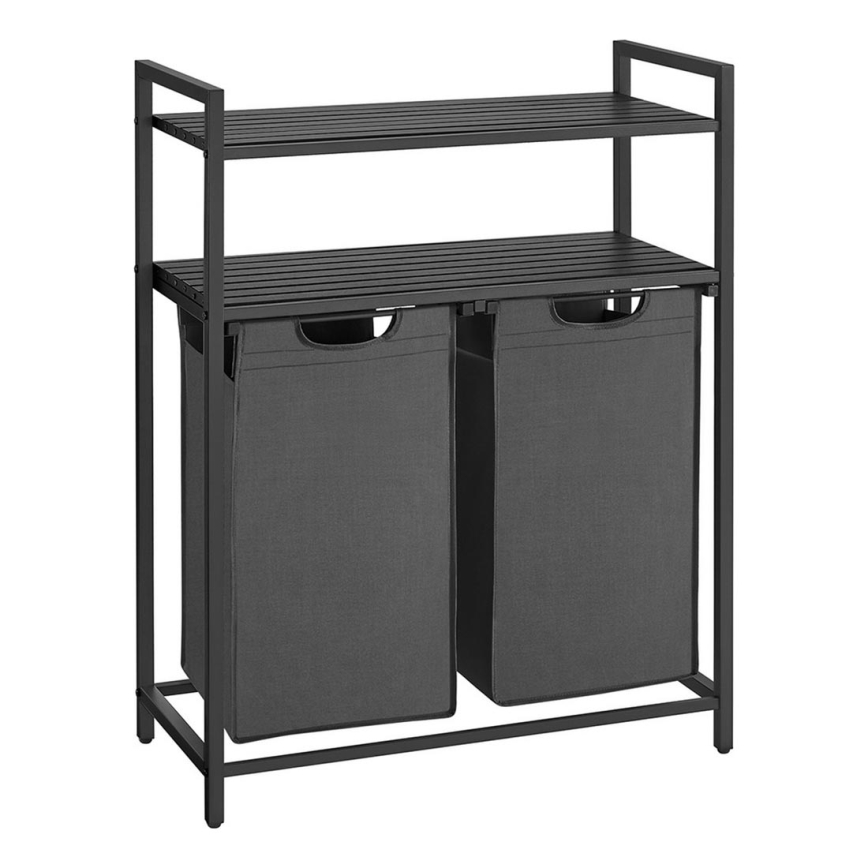 Cesto de roupa REX cinzento