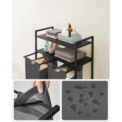Cesto de roupa REX cinzento