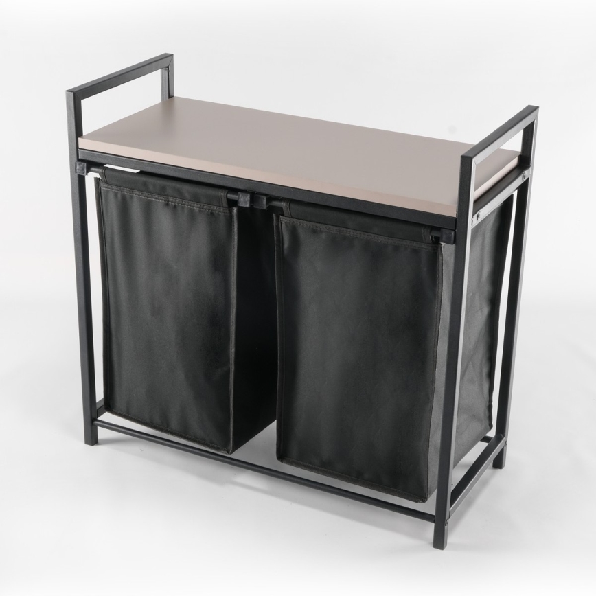 Cesto para roupa 75x70 cm preto