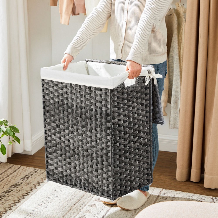 Cesto para roupa BLAINE cinzento
