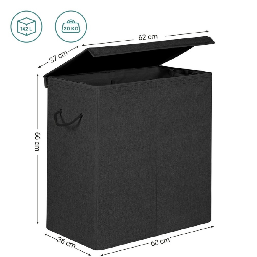 Cesto para roupa NASH preto