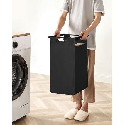 Cesto para roupa REX castanho/preto