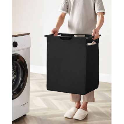 Cesto para roupa REX castanho/preto