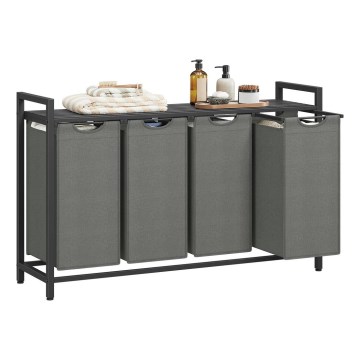 Cesto para roupa REX preto/cinzento