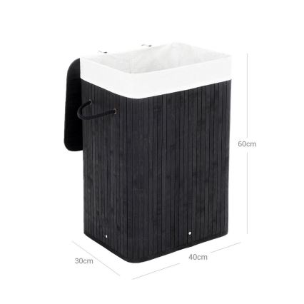 Cesto para roupas GUS, preto