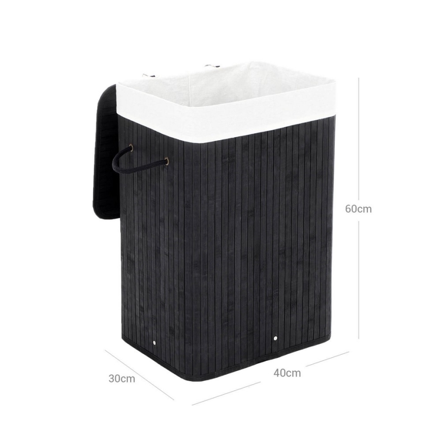 Cesto para roupas GUS, preto