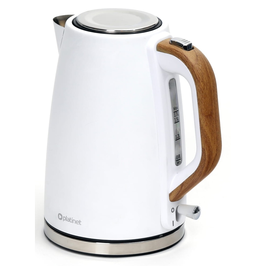Chaleira 1,7 l 2400W/230V aço inoxidável/branco