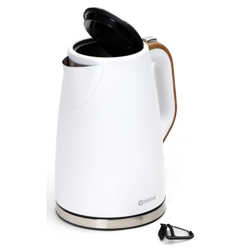 Chaleira 1,7 l 2400W/230V aço inoxidável/branco