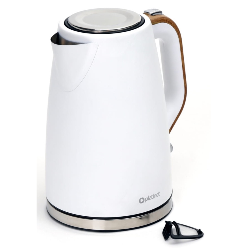 Chaleira 1,7 l 2400W/230V aço inoxidável/branco