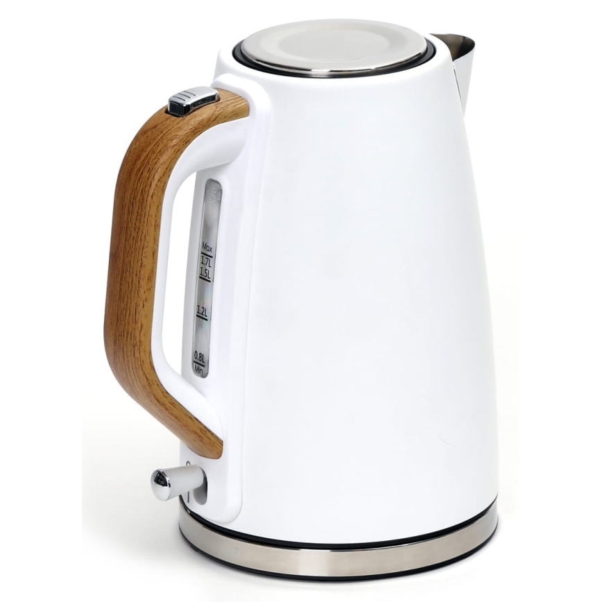 Chaleira 1,7 l 2400W/230V aço inoxidável/branco