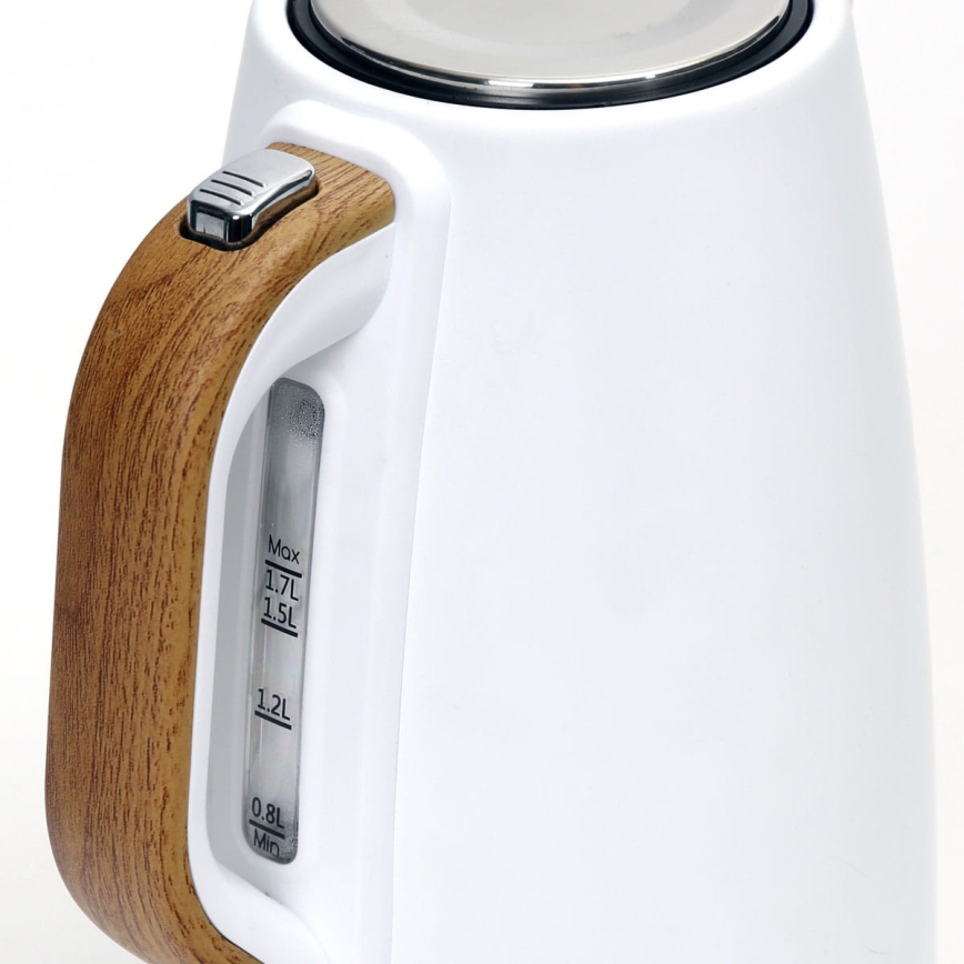 Chaleira 1,7 l 2400W/230V aço inoxidável/branco