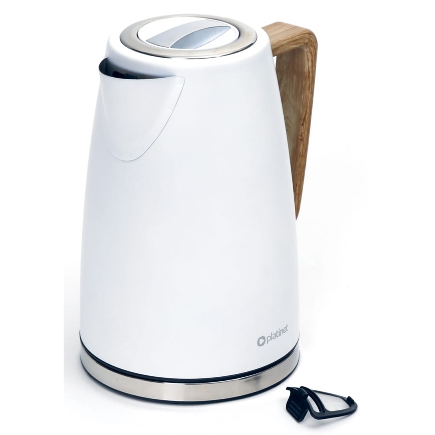 Chaleira 1,7 l 2400W/230V aço inoxidável/branco