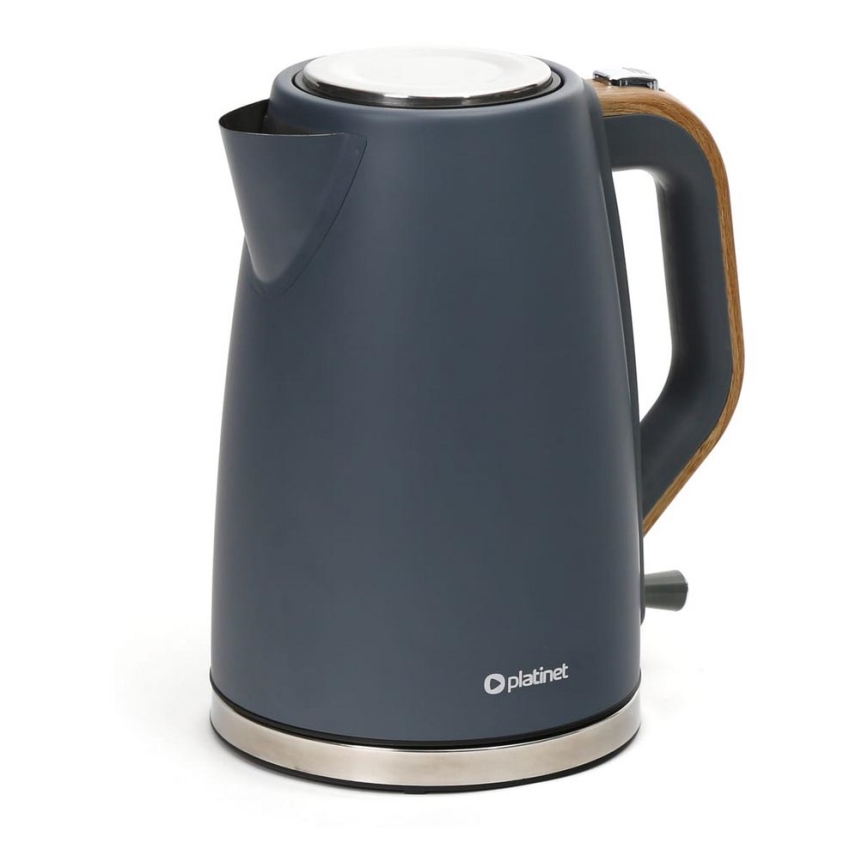 Chaleira 1,7 l 2400W/230V aço inoxidável/cinzenta