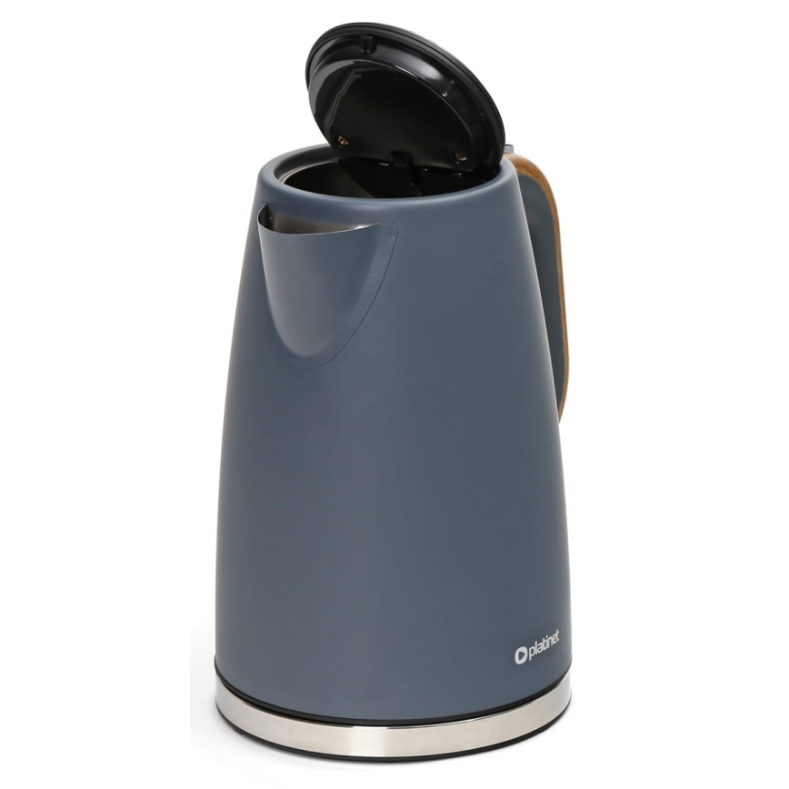 Chaleira 1,7 l 2400W/230V aço inoxidável/cinzenta