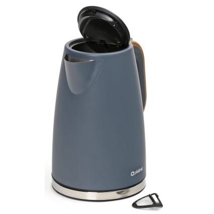 Chaleira 1,7 l 2400W/230V aço inoxidável/cinzenta