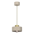 Chandeiler suspenso MARTI 1xE27/15W/230V bege/dourado