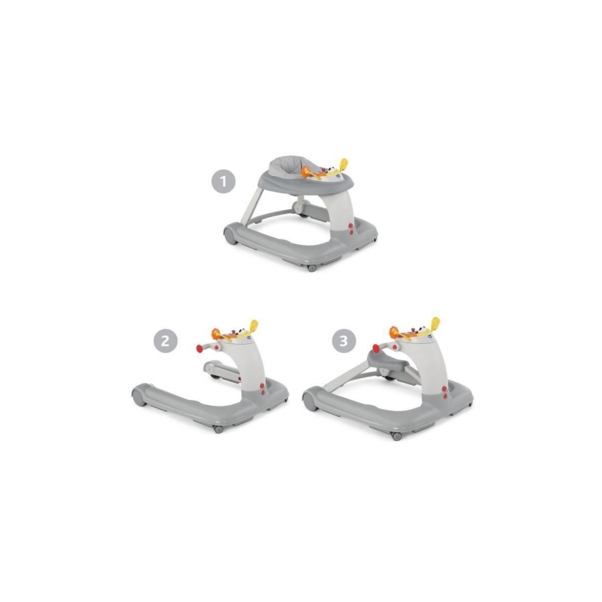 Chicco - Andarilho para bebé 1-2-3 cinzento