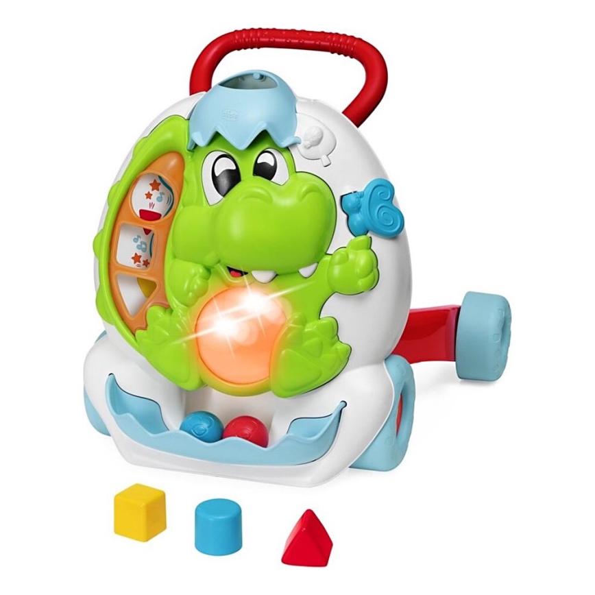 Chicco - Andarilho para bebés com atividades e zvukem 2em1 DINO 2xAA