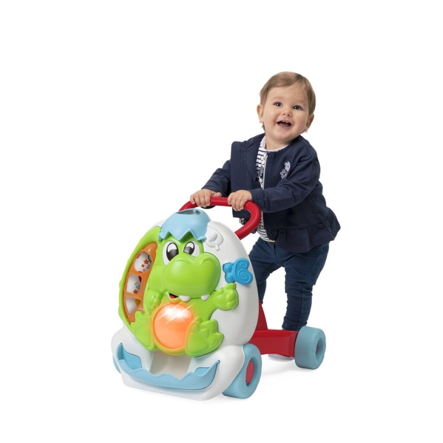 Chicco - Andarilho para bebés com atividades e zvukem 2em1 DINO 2xAA